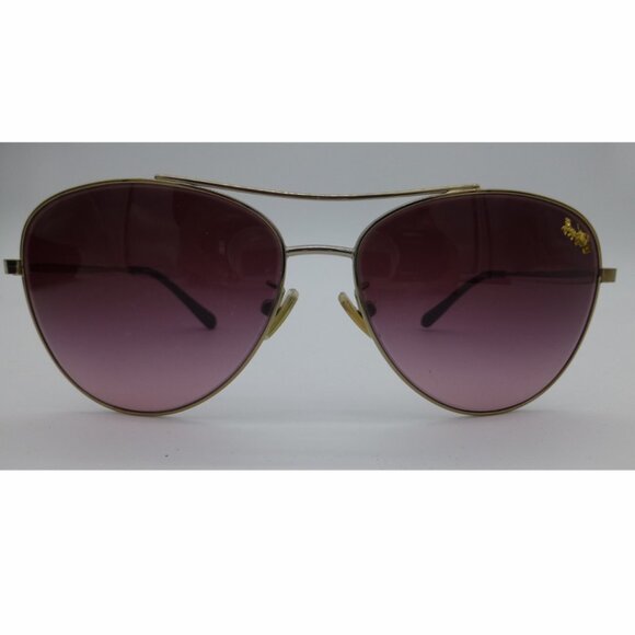 Coach Sunglasses Light Gold-Tone Aviator Sunglasses With Original Case - Picture 5 of 16